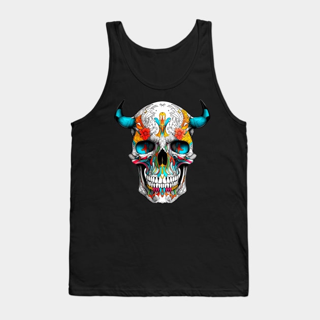 Demon skull Tank Top by Skulls To Go